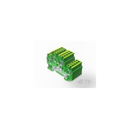 Te Connectivity 2.5 Mm 2 Wire Two Level Spring Clamp Type Terminal Block With Ground Function 2271575-1